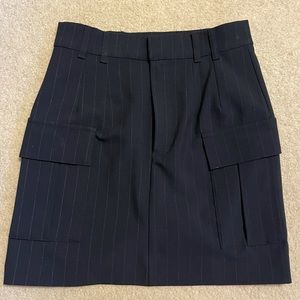 Zara Pinstripe Mini Skirt with Pockets